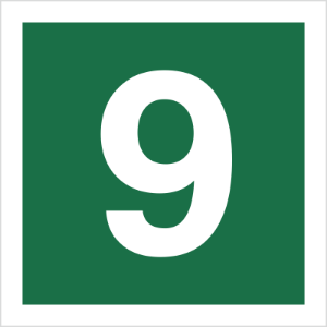 Obrazek dla kategorii Znak Stacja ewakuacyjna nr 9 (120-22)