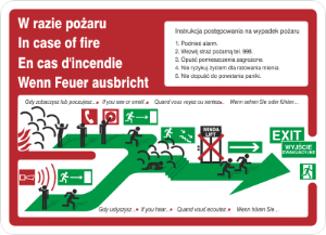 Obrazek dla kategorii Piktograficzne instrukcje postępowania w razie pożaru