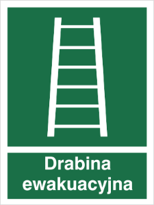 Obrazek dla kategorii Znak Drabina ewakuacyjna - z opisem (118)