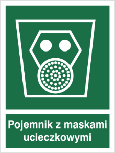 Obrazek dla kategorii Znak Pojemnik z maskami ucieczkowymi (119)