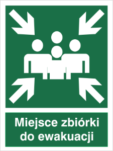 Obrazek dla kategorii Znak Miejsce zbiórki do ewakuacji (120)