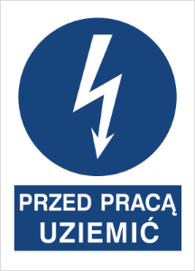Obrazek dla kategorii Znak Przed pracą uziemić (430-05)