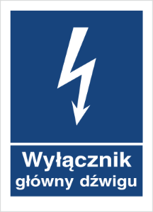 Obrazek dla kategorii Znak Wyłącznik główny dźwigu (530-03)