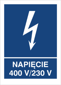 Obrazek dla kategorii Znak Napięcie 400V- 230V (530-22)