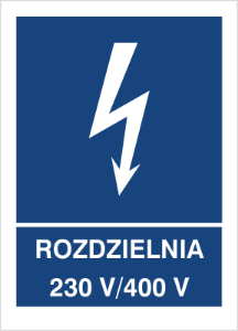 Obrazek dla kategorii Znak Rozdzielnia 230V- 400V (530-25)