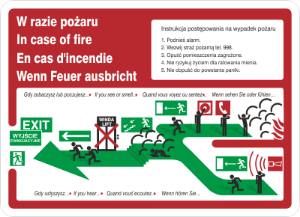 Obrazek dla kategorii Znak Instrukcja piktograficzna schodami w dół w lewo (222-50)