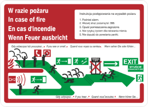 Obrazek dla kategorii Znak Instrukcja piktograficzna schodami w górę w prawo (222 XK-06)