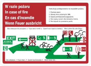 Obrazek dla kategorii Znak Instrukcja piktograficzna schodami w górę w lewo (222 XK-60)
