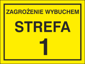Obrazek dla kategorii Znak Zagrożenie wybuchem strefa 1 (829-03)