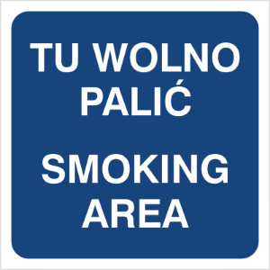 Obrazek dla kategorii Tu wolno palić Smoking area (831-03)