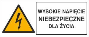 Obrazek dla kategorii Znak Wysokie napięcie niebezpieczne dla życia (330-02)