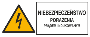 Obrazek dla kategorii Znak Niebezpieczeństwo porażenia prądem indukowanym (330-11)