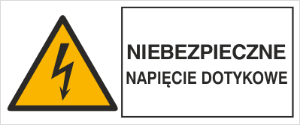 Obrazek dla kategorii Znak Niebezpieczne napięcie dotykowe (330-13)