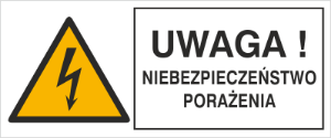 Obrazek dla kategorii Znak Uwaga! Niebezpieczeństwo porażenia (330-21)