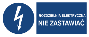 Obrazek dla kategorii Znak Rozdzielnia elektryczna. Nie zastawiać (430-17)