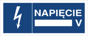 Obrazek dla kategorii Znak Napięcie …V (530-10)