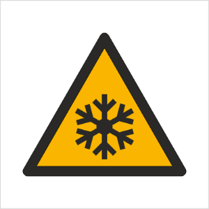 Obrazek dla kategorii Znak Ostrzeżenie przed niską temperaturą / warunkami zamarzania (W10)