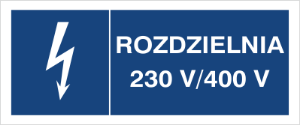 Obrazek dla kategorii Znak Rozdzielnia 230V- 400V (530-25)