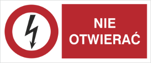 Obrazek dla kategorii Znak Nie otwierać (630-14)