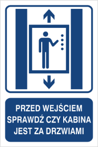 Obrazek dla kategorii Przed wejściem sprawdź czy kabina jest za drzwiami (856-04)