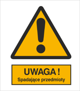 Obrazek dla kategorii Znak Ostrzeżenie przed spadającymi przedmiotami (301-12)