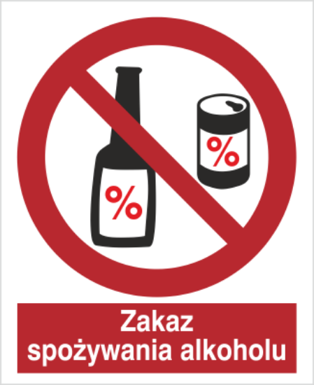 Zakaz spożywania alkoholu