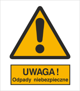 Obrazek dla kategorii Znak Ostrzeżenie przed niebezpiecznymi odpadami (301-14)