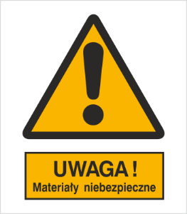 Obrazek dla kategorii Znak Ostrzeżenie przed materiałami niebezpiecznymi (301-15)