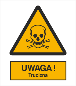 Obrazek dla kategorii Znak Ostrzeżenie przed niebezpieczeństwem zatrucia substancjami toksycznymi (302)