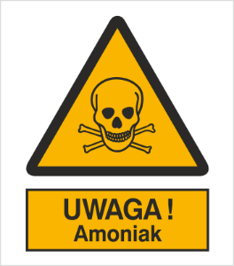 Obrazek dla kategorii Znak Uwaga! Amoniak (302-04)