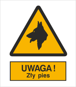 Obrazek dla kategorii Znak Uwaga! Zły pies (309)