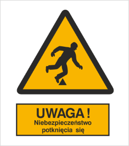 Obrazek dla kategorii Znak Ostrzeżenie przed niebezpieczeństwem potknięcia (313)