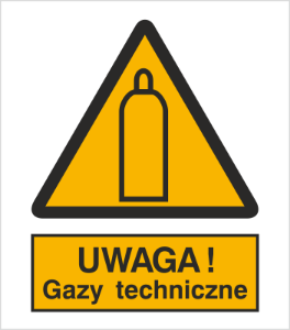Obrazek dla kategorii Znak Ostrzeżenie przed gazami technicznymi (321)