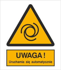 Obrazek dla kategorii Znak Ostrzeżenie przed uruchamianiem automatycznym (323)