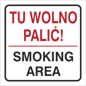Obrazek dla kategorii Znak Tu wolno palić Smoking area (702-76)