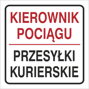 Obrazek dla kategorii Znak Kierownik pociągu Przesyłki kurierskie (702-95)