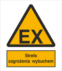 Obrazek dla kategorii Znak EX Strefa zagrożenia wybuchem (332)