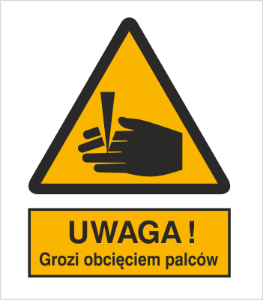 Obrazek dla kategorii Znak Ostrzeżenie przed obcięciem palców (336)