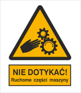 Obrazek dla kategorii Znak Nie dotykać. Ruchome części maszyny (337-01)