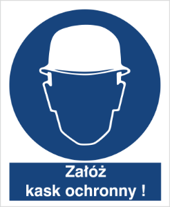 Obrazek dla kategorii Znak nakazu Załóż kask ochronny (403)