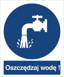 Obrazek dla kategorii Znak Nakazu Oszczędzaj wodę (411-01)