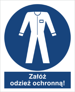 Pokaż produkty w kategorii Znak Nakazu Załóż odzież ochronną (416) Obrazek dla kategorii Znak Nakazu Załóż odzież ochronną (416)