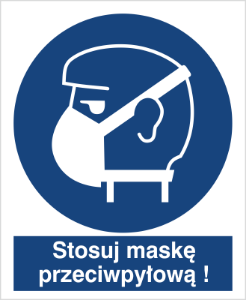 Obrazek dla kategorii Znak Nakazu stosuj maskę przeciwpyłową (423)