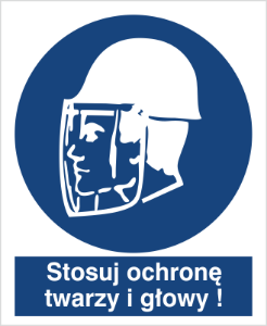 Obrazek dla kategorii Znak Nakazu Stosuj ochronę twarzy i głowy (425)