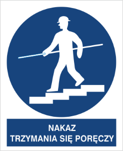 Obrazek dla kategorii Znak Nakaz trzymania się poręczy (434)