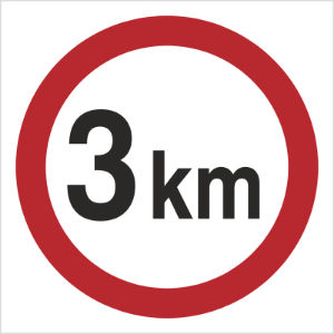 Obrazek dla kategorii Znak Ograniczenie prędkości do 3 km (702-06)