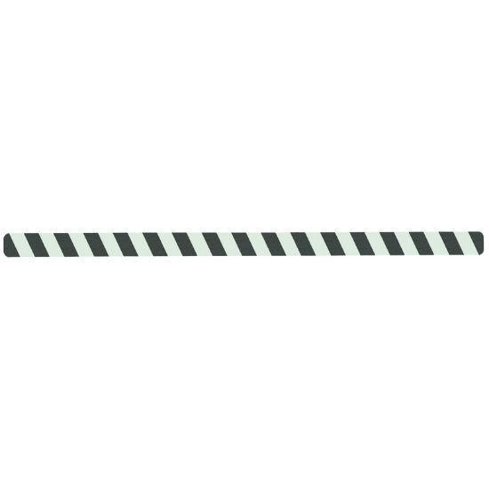 Taśma fotoluminescencyjna w czarne pasy, ostrzegawcza  - arkusz 50x1000mm, paczka 10 szt.