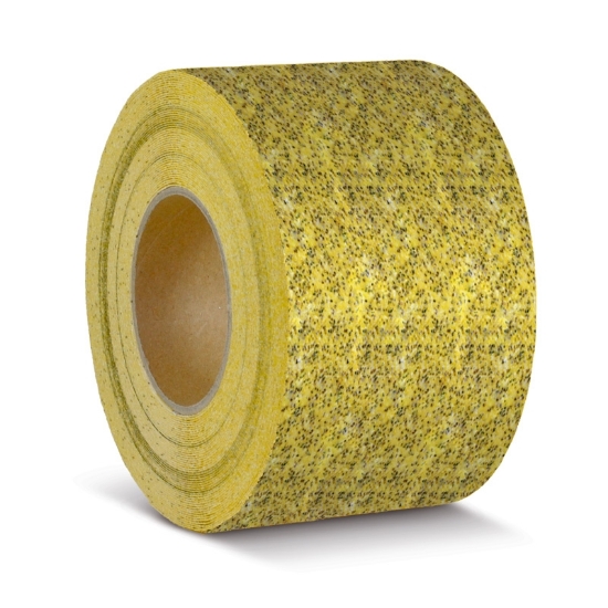 Taśma antypoślizgowa do obiektów użyteczności publicznej żółta - rolka 100mm x 18.3m