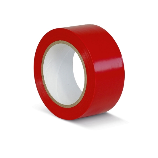  Taś. do znak. podł. PVC CZERWONA 50mm x 33m