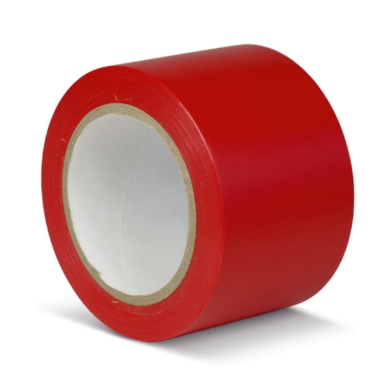  Taś. do znak. podł. PVC CZERWONA 75mm x 33m